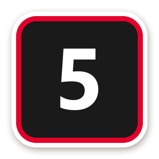 สติ๊กเกอร์ไดคัท สติ๊กเกอร์เบอร์แข่ง 5 กันน้ำ ตัดตามลาย