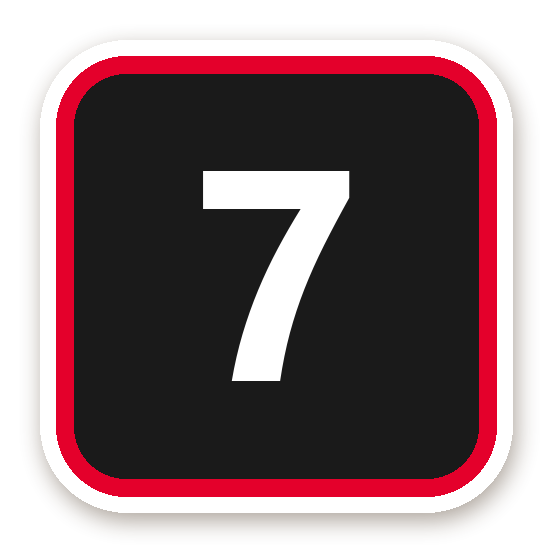 สติ๊กเกอร์ไดคัท สติ๊กเกอร์เบอร์แข่ง 7 กันน้ำ ตัดตามลาย