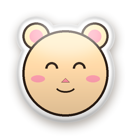 สติ๊กเกอร์ สติ๊กเกอร์หมีน้อยสีครีม (ยิ้มหวาน)