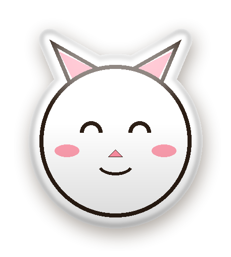 สติ๊กเกอร์ไดคัท สติ๊กเกอร์แมวน้อย 3D สีขาว (ยิ้มหวาน) กันน้ำ ตัดตามลาย