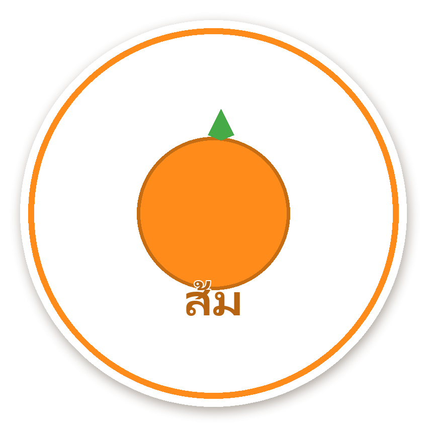 สติ๊กเกอร์ไดคัท สติ๊กเกอร์ฉลากรส ส้ม กันน้ำ ตัดตามลาย