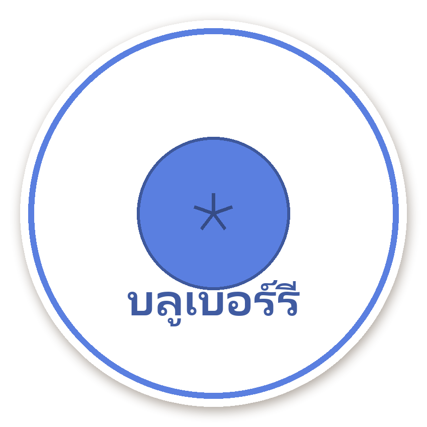 สติ๊กเกอร์ไดคัท สติ๊กเกอร์ฉลากรส บลูเบอร์รี กันน้ำ ตัดตามลาย