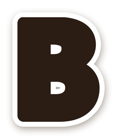 สติ๊กเกอร์ สติ๊กเกอร์ตัวอักษรอังกฤษ B สีดำ