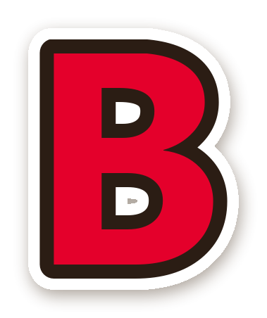 สติ๊กเกอร์ สติ๊กเกอร์ตัวอักษรอังกฤษ B สีแดง