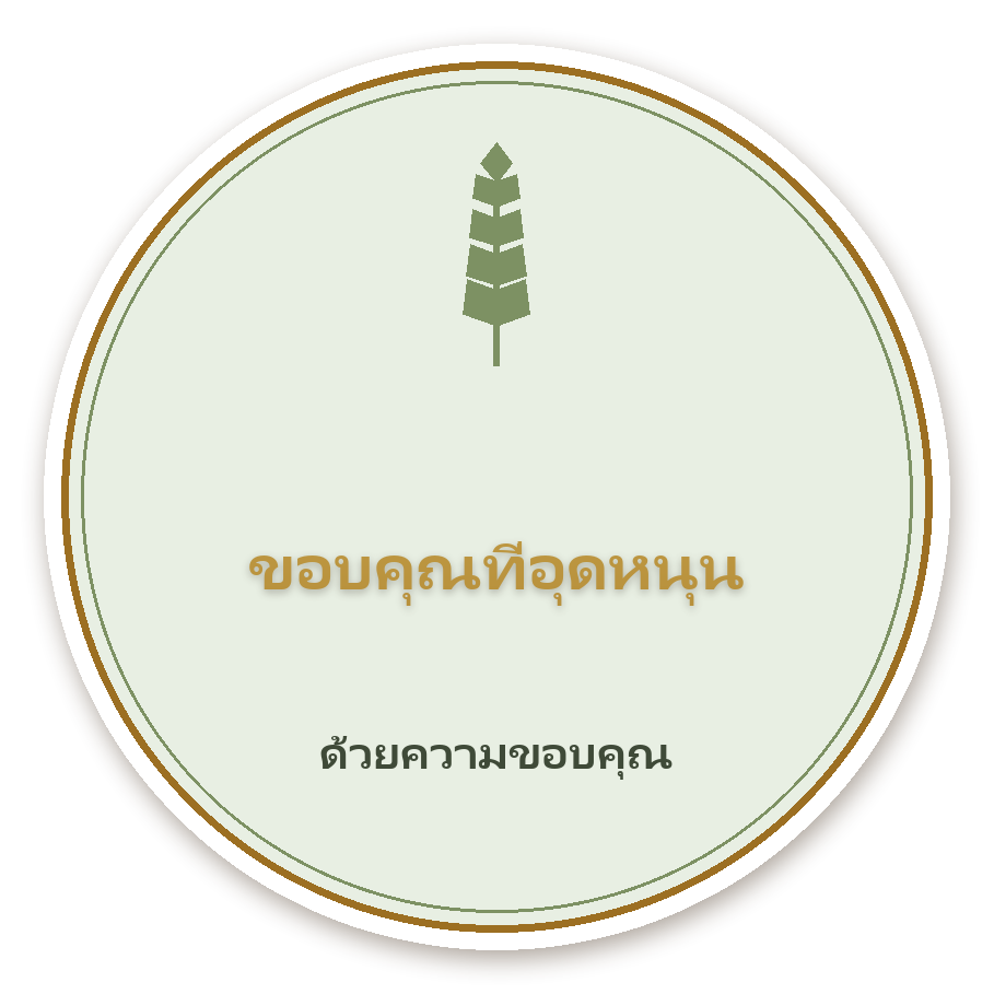 สติ๊กเกอร์ สติ๊กเกอร์ขอบคุณพรีเมียม ขอบคุณที่อุดหนุน (sage·วงกลม)